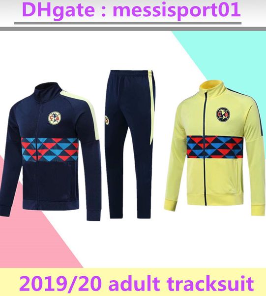 

2019 2020 mexico club america jacket training suit 19 20 guerron calderon castillo football cougar unam football jackets tracksuit set, Black