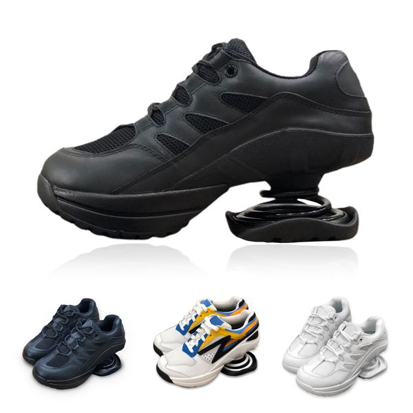 

2019 new european tide shoes sports shoes spiral spring shock absorption with increased sneakers outdoor mesh flats, Black