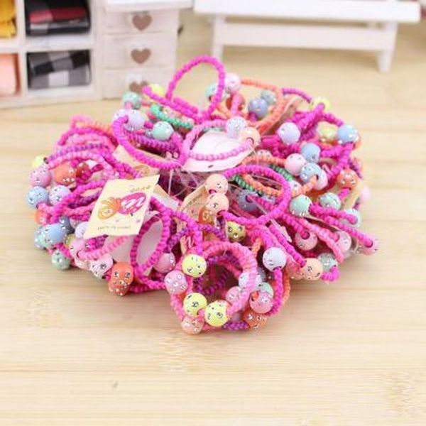 

fireberry brown hair ties elastics hair band assorted colors baby girls kids legami per capelli con perline nativi americani sweet07 izlpp
