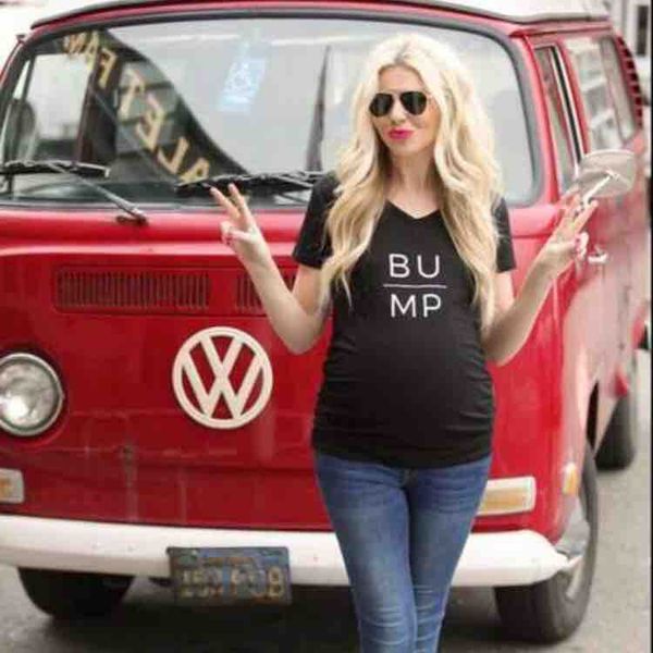 

Funny pregnancy t hirt bump tee hort leeve black maternity pregnant women clothe letter lim all matched 2019 ummer dhl
