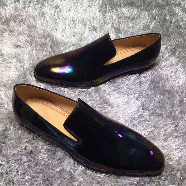 

Gentleman red bottom dandelion men 039 moca in hoe oxford black leather loafer luxury party wedding dre with box c1