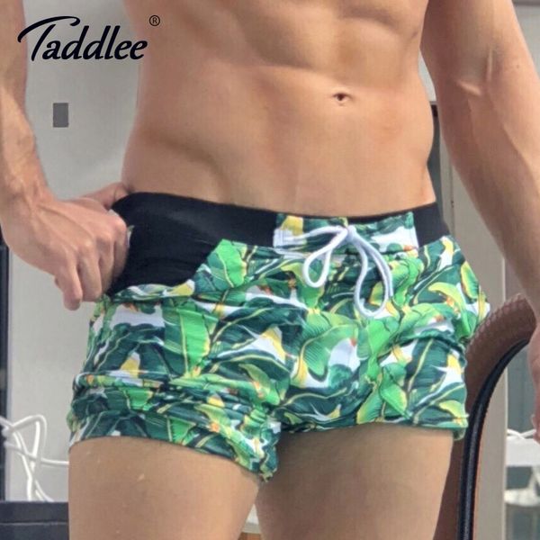 

taddlee brand men swimwear board beach shorts basic traditional high rise swimsuits long cut boxer trunks plus size xxl, White;black