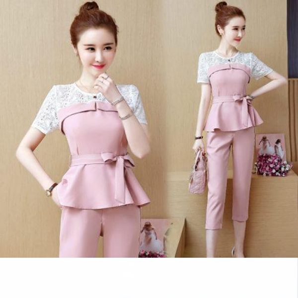 

office lady women's summer suit woman suits lady suit office lace ensemble femme deux pieces conjunto feminino ukraine, White