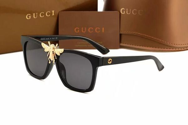 

1pcs classic pilot sunglasses designer brand mens womens sun glasses eyewear gold metal grglass lenses brown cas 00781, White;black