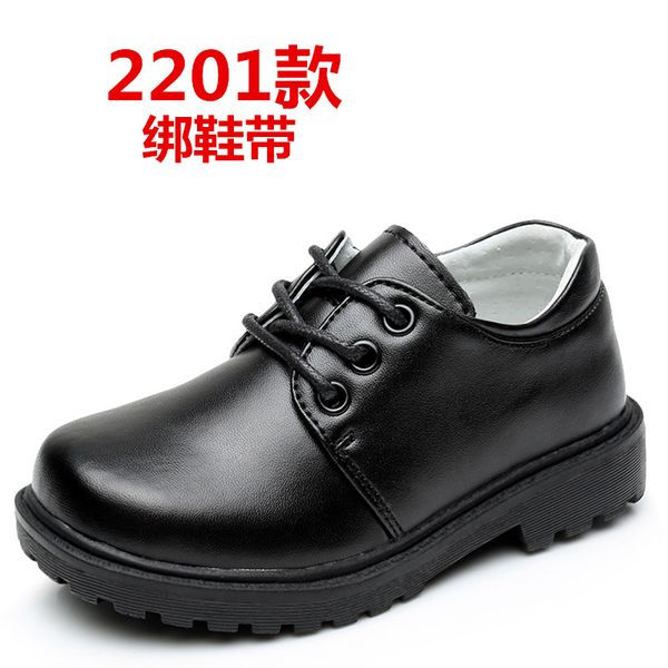 

2019 3-5 10 15 yearsboys shoes for school black party shoes for kids autumn fashion genuine leather dance children teens shoe, Black;grey