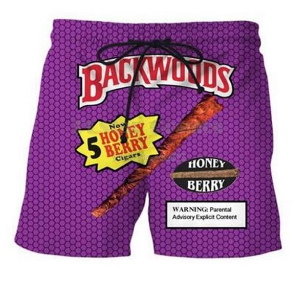 

new fashion backwoods short pants delicious chocolate sauce prints 3d shorts women men hipster beach shorts kk03, White;black