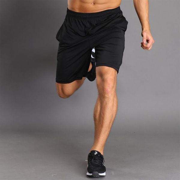 

new 2020 men running shorts jogging training sports sportswear fitness exercise gym shorts pocket clothes breathable quick dry, Black;blue