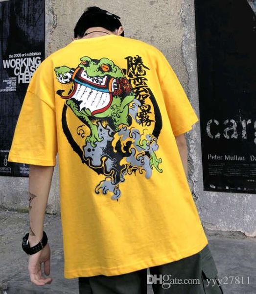 

европа и студенты сша стиля хип-хоп улица бф ветра теряют красивых тенденции моды футболка мужской оригинальное harajuku европа и -й, White;black