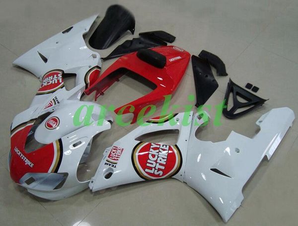 

4 gifts new abs motorcycle full fairings kit fit for yamaha yzf r1 1998 1999 98 99 body set custom red white light