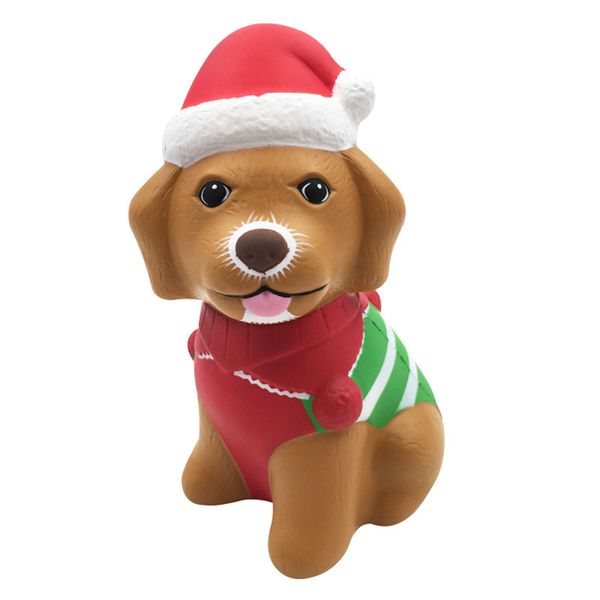 

squishy christmas dog 13cm slow rising soft oversize phone squeeze toys pendant anti stress kid cartoon toy decompression toy