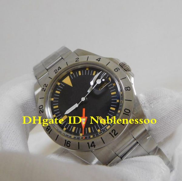 

2 цвета горячие предметы мужские автоматические старинные черные часы explorer II 1655 GM