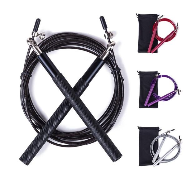 

crossfit speed jump rope 3m metal bearing handle adjustable skipping rope for corda boxing fitness skip workout training