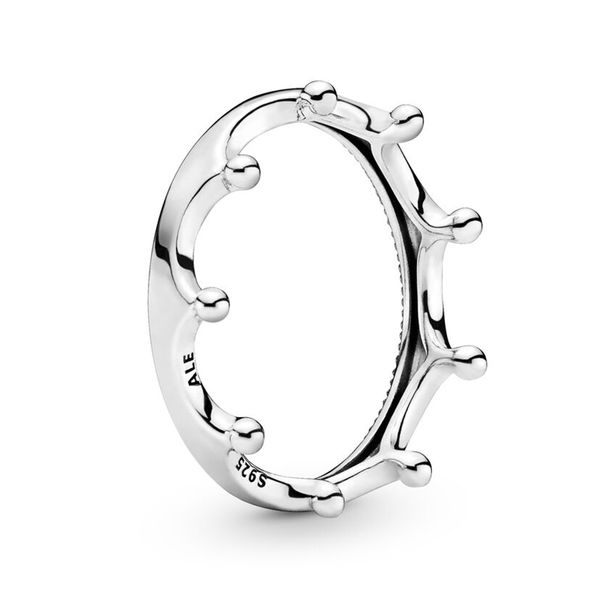 

authentic 925 sterling silver polished crown ring ale new 2020 fashion luxury designer jewelry women promise rings with pandora original box