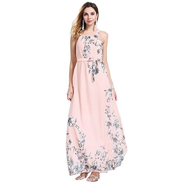 

forlisea womens boho print maxi long dress beach dress, Black;gray