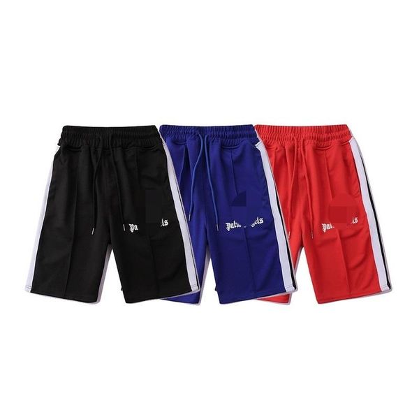 

beauty tide palm shorts pa white stripe shorts five-point beach pants loose sports rest shorts men and women 01, White;black
