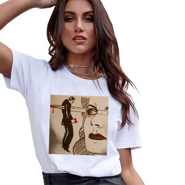 

zoganki punk printed t shirt summer style fashion women t-shirt funny harajuku short sleeve casual tees lovely tee, White