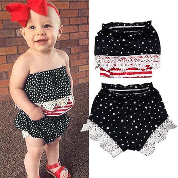 

emmababy 2019 малыш звезды новорожденный девочка без рукавов топы шорты брюки наряд одежда полосатые боди, Blue