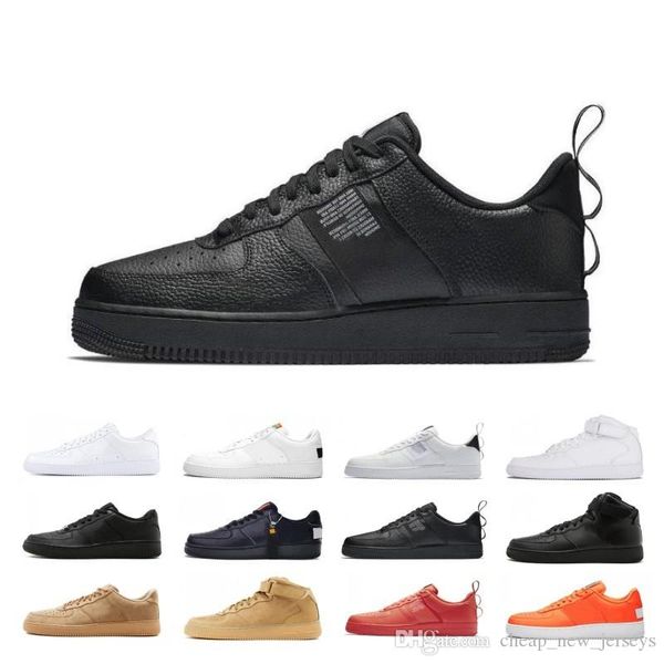 

one 1 dunk utility men flyline shoes skateboarding black white orange wheat women high low cut trainers platform sneaker