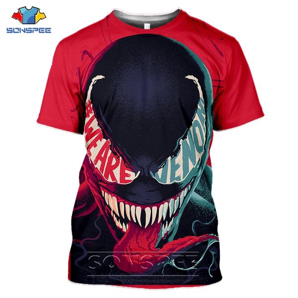

2020 new male 3d tshirts venom marvel t-shirt 3d printed t-shirts men women casual tshirt fitness summer t shirt tees top, White;black