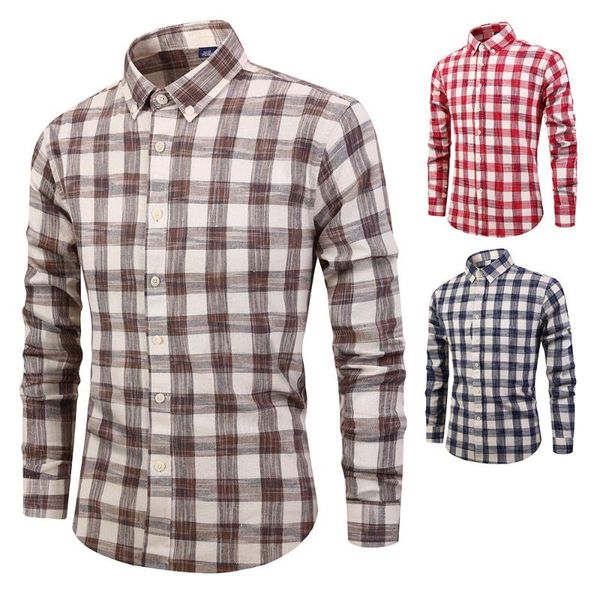 

2019 autumn men's shirt new men's long-sleeved slim korean version of the fresh plaid shirt sh609, White;black