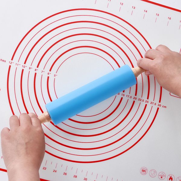 

60*40cm non-stick silicone baking mat pad baking sheet glass fiber rolling dough mat cookie macaron baking mat pastry tools