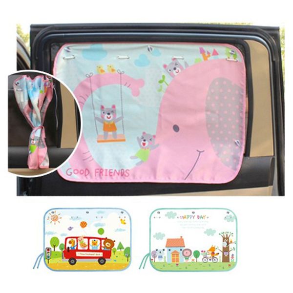 

70*50cm car cartoon curtain cover sun blocking auto curtain side blocking tensile sunshade for children car-styling new