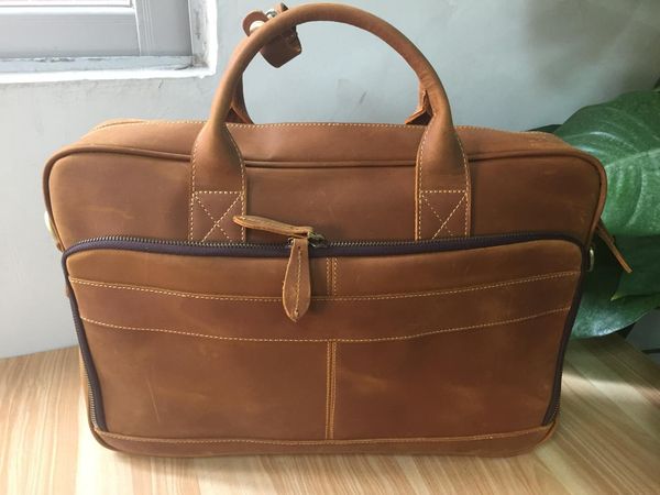 

luufan men's genuine leather lapbriefcase cow skin leather lapnotebook business bags 2019 new brand designer bags