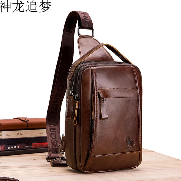 

урожай 100% коровья из натуральной кожи мужской chest сумка мужчина crossbody сумка мужская пакеты пояс держатель мобильного телефона чехол
