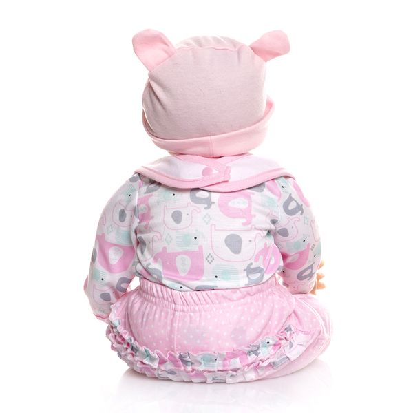 

new 55cm lifelike cute face realistic bebe doll reborn baby soft touch weighted body hand rooted hair doll