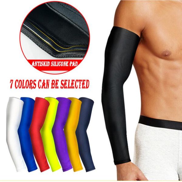

arm warmers outdoor sleeve 7 colors convenient sport riding breathable ice silk sunscreen cuff golf sun gloves #2p01, Black;gray