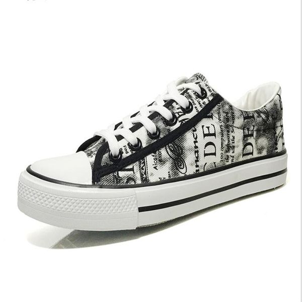 

2019 spring summer new student men's lace-up canvas Mixed color shoes Korean version of the tide casual men's shoes breathable sports shoes