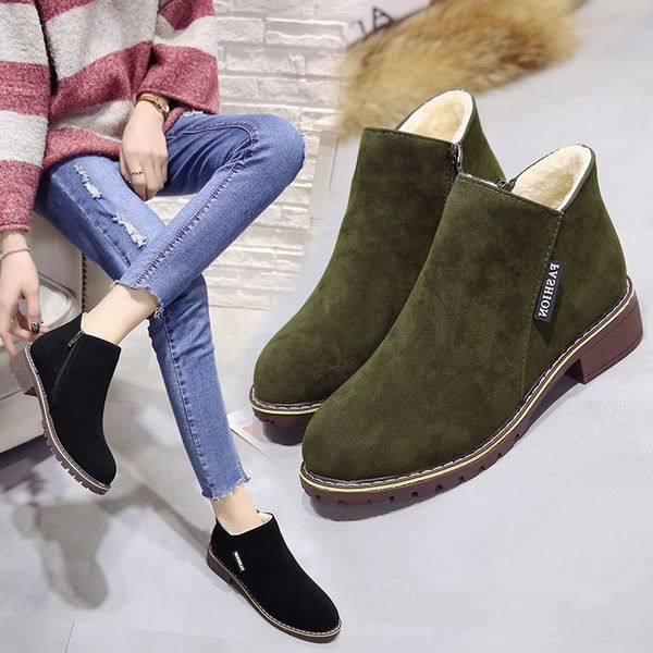 

clogs platform women's rubber boots winter shoes woman 2019 low heels booties lace up booties ladies round toe rain chunky, Black