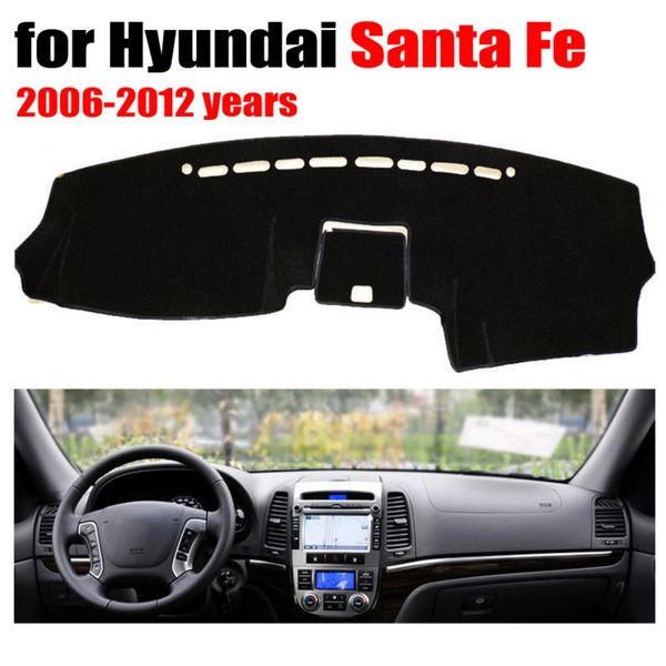 

car dashboard covers mat for santa fe 2006-2012 years left hand drive dashmat pad dash cover auto dashboard accessories