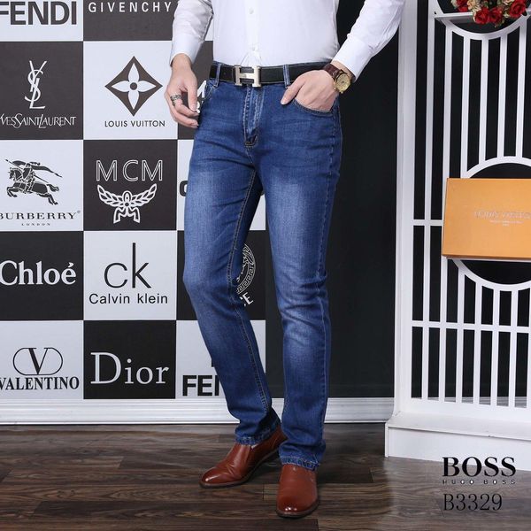 

men jeans new fashion trousers 2020 men casual denim trousers fashion clothing*313, Blue