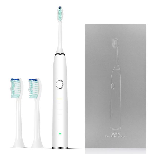 

h9 intelligent rechargeable sonic electric toothbrush with 5 brushing modes + 2 brush heads waterproof electric tooth brush