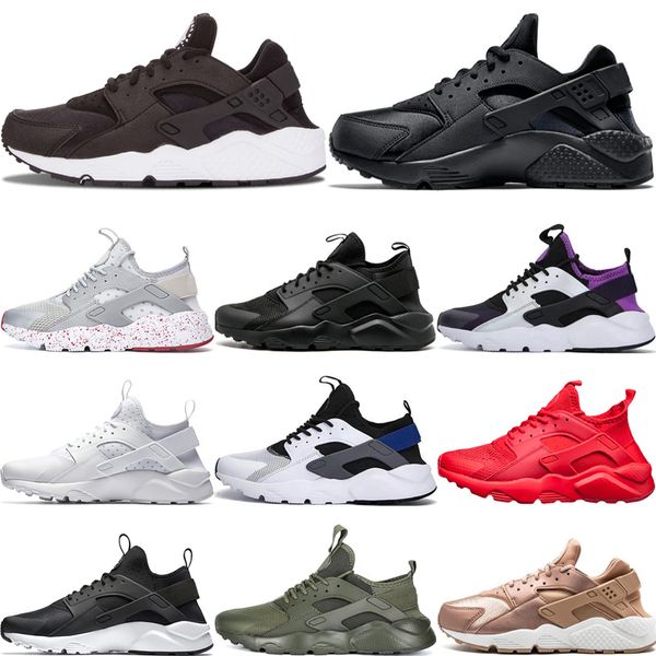 

men women huarache ultra 4.0 huraches running shoes triple white black gold grey red sports huaraches sneakers harache mens designer shoes