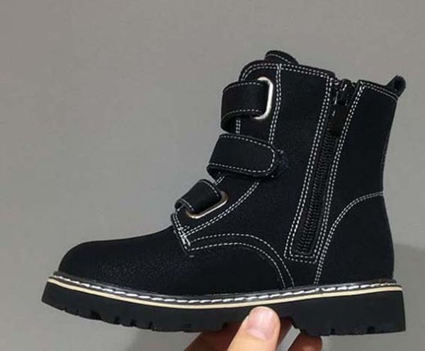 

quality 2019 woman brand boots real leather pointed flat shoe ankle boot martin boots fashion boots with box bn34, Black;grey