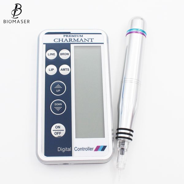 

tattoo machine profission permanent tattoo machine kit digital lip/eyebrow pen gun permanent makeup with cartridge needle