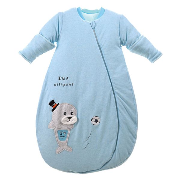 

baby sleeping bag newborn children thickened cotton baby mushroom anti-kick sleeping bag with removable sleeves