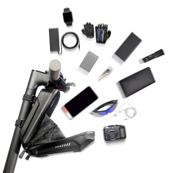 

bicycle front storage bag handlebar cell phone bike bag for electric scooter folding capacity waterproof cycling accessories