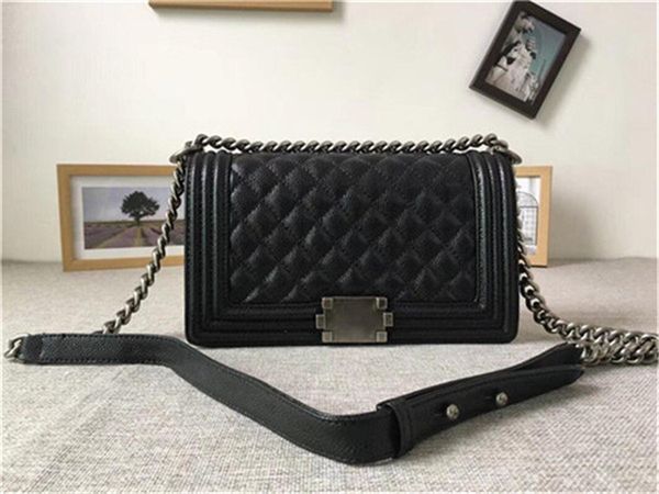 

classic style chain leather women shoulder bag casual fashion genuine leather handbags for woman two colour