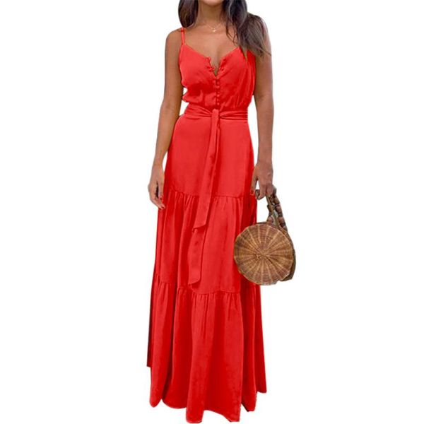 

nibesser женские рукавов длинное платье моды sexy v-образным вырезом ремень сплошной цвет платья макси summer casual пляж sundress 2020 новы, Black;gray