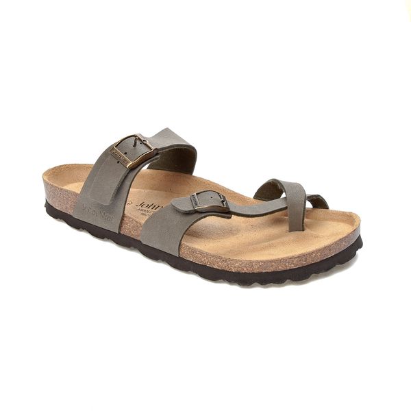 

john may grey women's slipper ga-jm-17056 dublin-bio nobuk stone, Black
