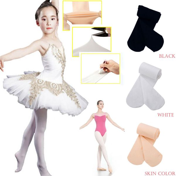 

Pudcoco 2019 Velvet Dance Stockings White Kids Girls Tights Nylon Ballet Dance High Elastic Pantyhose for Kids & Adults