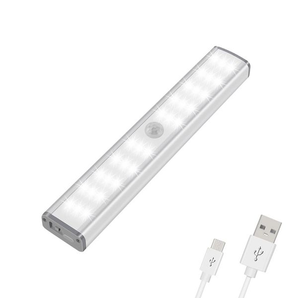 PIR Hareket Sensörü LED Işık USB Kablosuz LED Mutfak / Duvar Lambası 3 Modu Parlaklık Seviyesi 30 LED Kabin Işığı