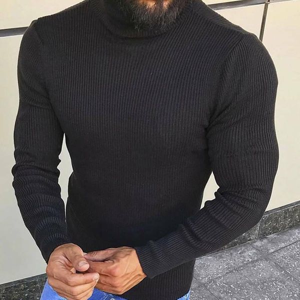 

winter high neck warm sweater men turtleneck sweaters slim fit pullover men knitwear long sleeve male sweaters, White;black