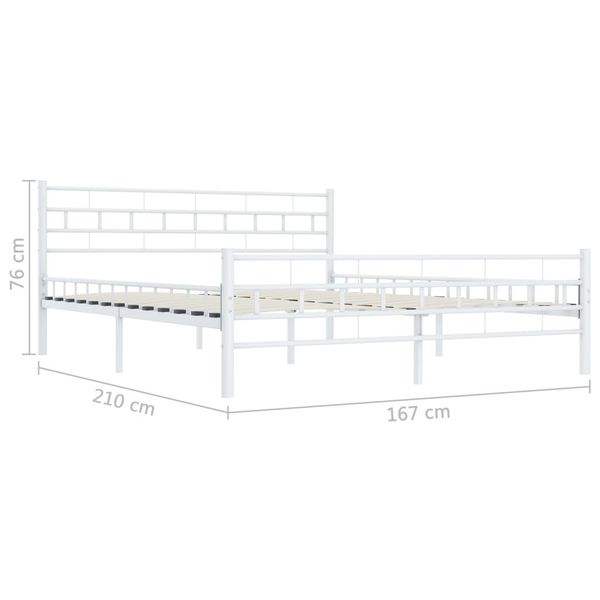 

bed frame white metal 160x200 cm bedroom furniture