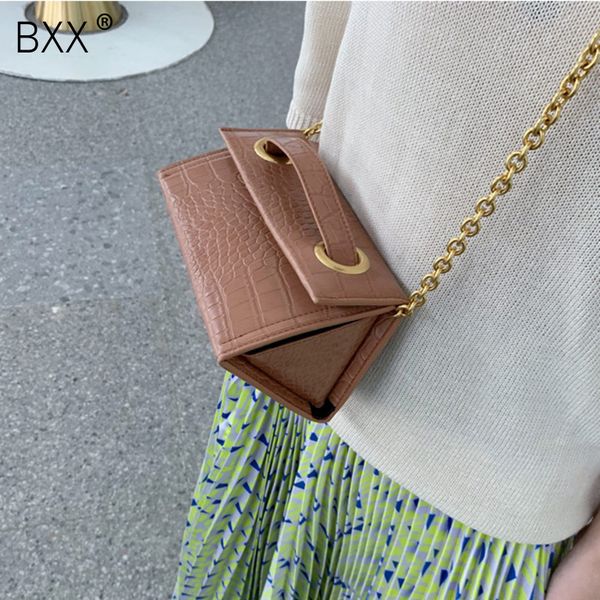 

bxx] женские одно плечо crossbody сумка все матча закрылков пакет 2020 осень личность wasit chest сумка hi120