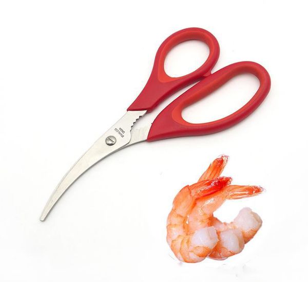 

shrimp line scissors clean shrimp sausage artifact peeled shrimp scissors kitchen vegetables meat food scissors tool xd22342