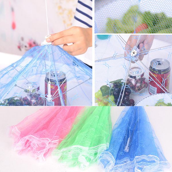 

35/40cm gauze umbrella food cover picnic kitchen anti fly mosquito net table tent meal cover table mesh food cover kitchen tools